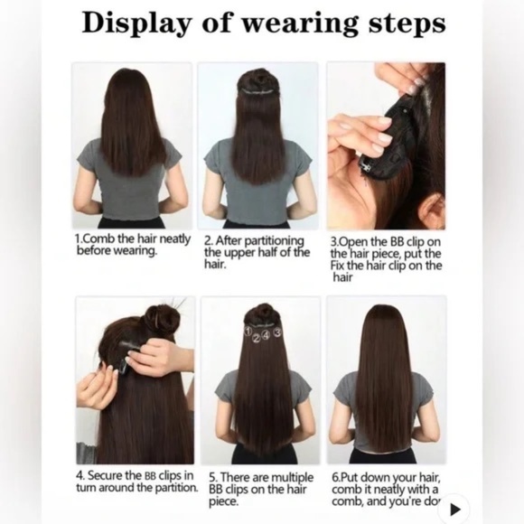 22 In Ashy light Brown Balayage Clip in hair Extensions - Picture 6 of 6